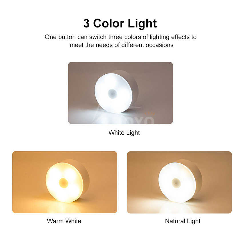 Auoyo LED Night Light Motion-Sensing Lamp Portable Night Lamp_img_3