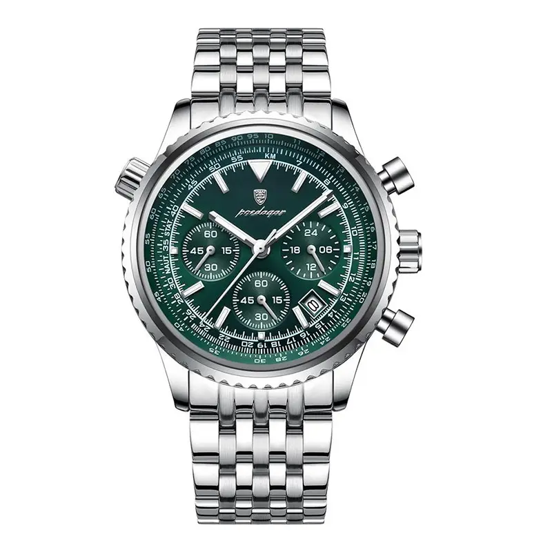 POEDAGAR 960 Luxury Watch for Men Waterproof Luminous Date Chronograph Man Watch Sport Quartz Stainless Steel Men’s Watches