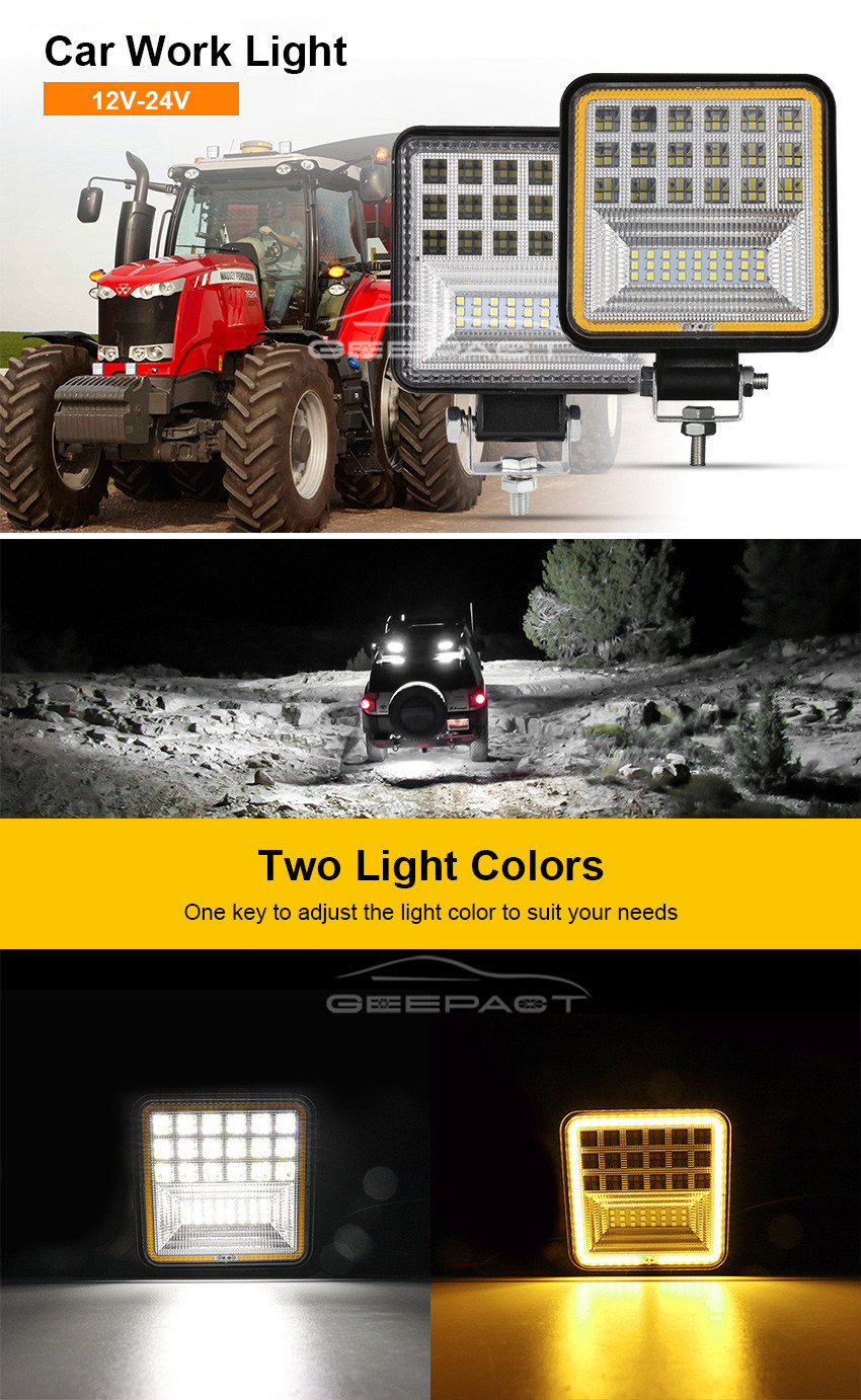 Geepact 45 LED Spotlight Headlight for Car/ Boat /Truck/ Motorcycle/ Construction_img_9