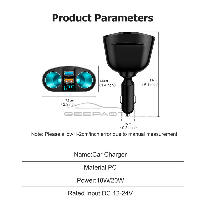 Geepact Car Charger Quick Charge3.0_img_8