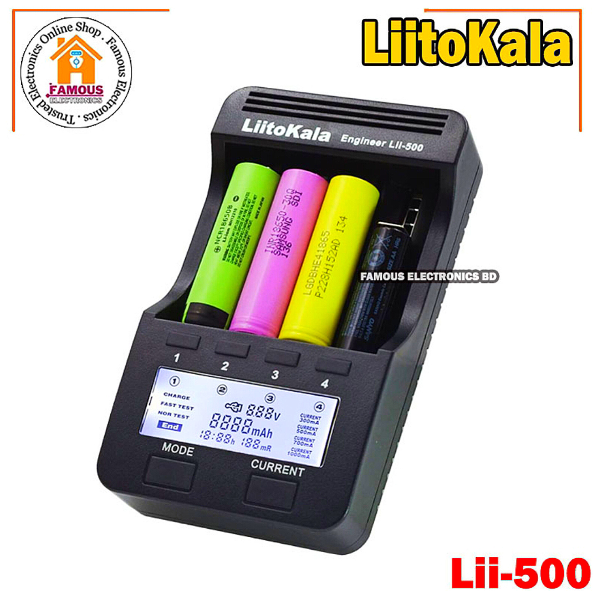 LiitoKala Lii-500 Battery charger for 18650 26650 AA AAA battery LCD display test the battery capacity-Charger Not Included_img_1