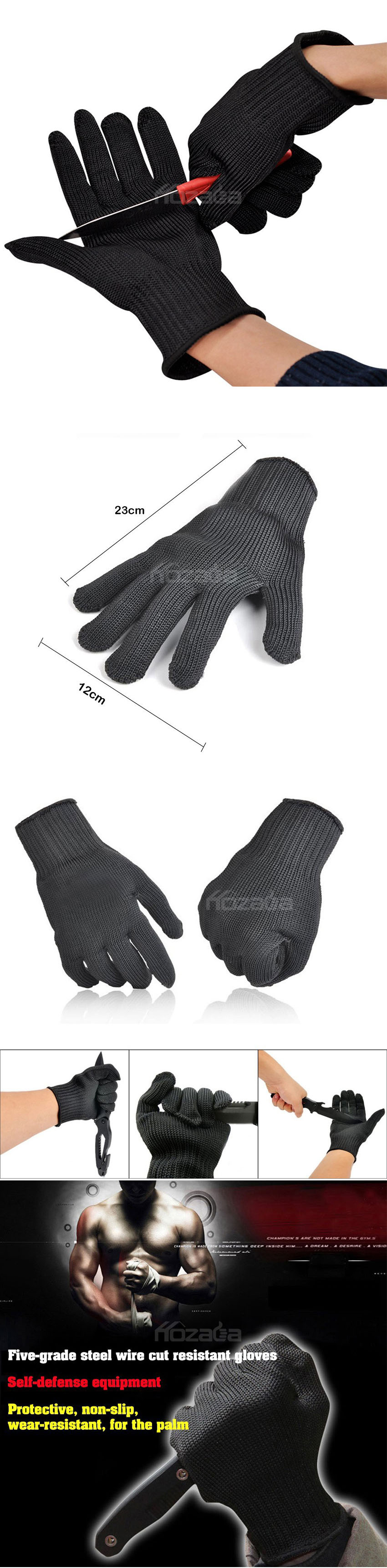 MAYTTO Cut Resistant Work Gloves Anti-Vibration Gloves Heat Resistant Knit_img_8