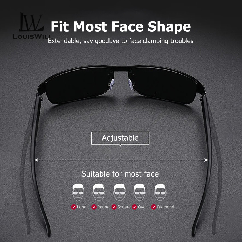LouisWill Men Glasses Outdoor Sports Glasses_img_1