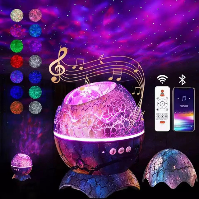 Dinosaur Egg Galaxy Nightlight Projector with Music_img_2