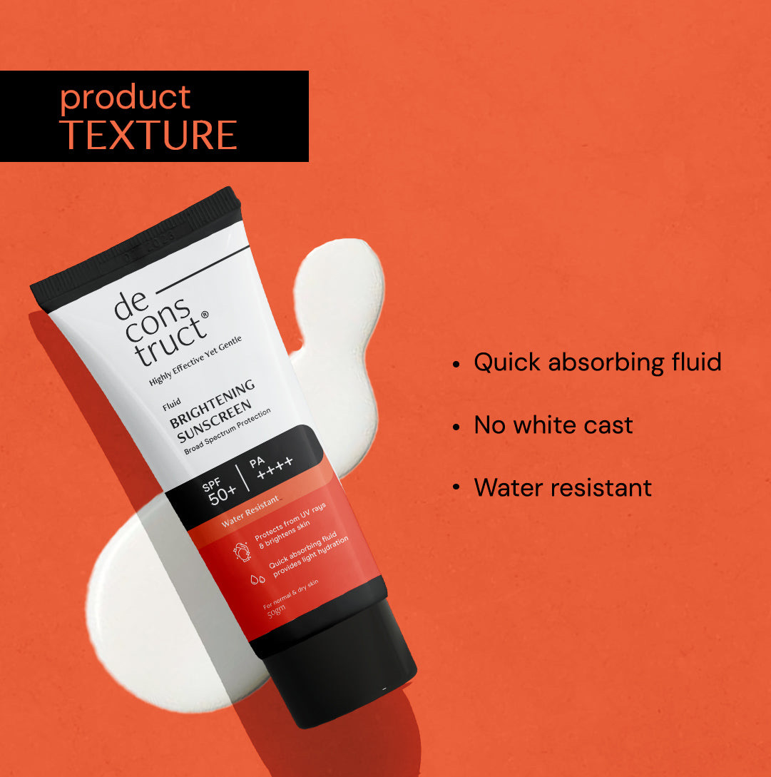 Fluid Brightening Sunscreen For Dry Skin - SPF 50+ | 8 Hours Long Lasting Sunscreen 50gm_img_5