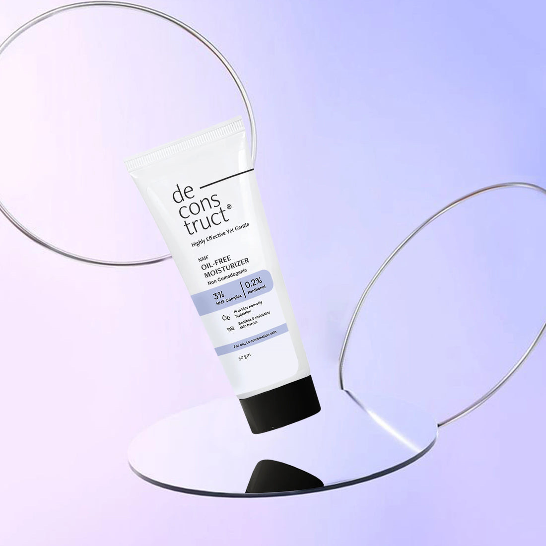 Oil-Free Moisturizer For Oily Skin - 3% NMF Complex + 0.2% Panthenol | Non Sticky, Fast Absorbing | 72 Hr Hydration 50gm_img_0