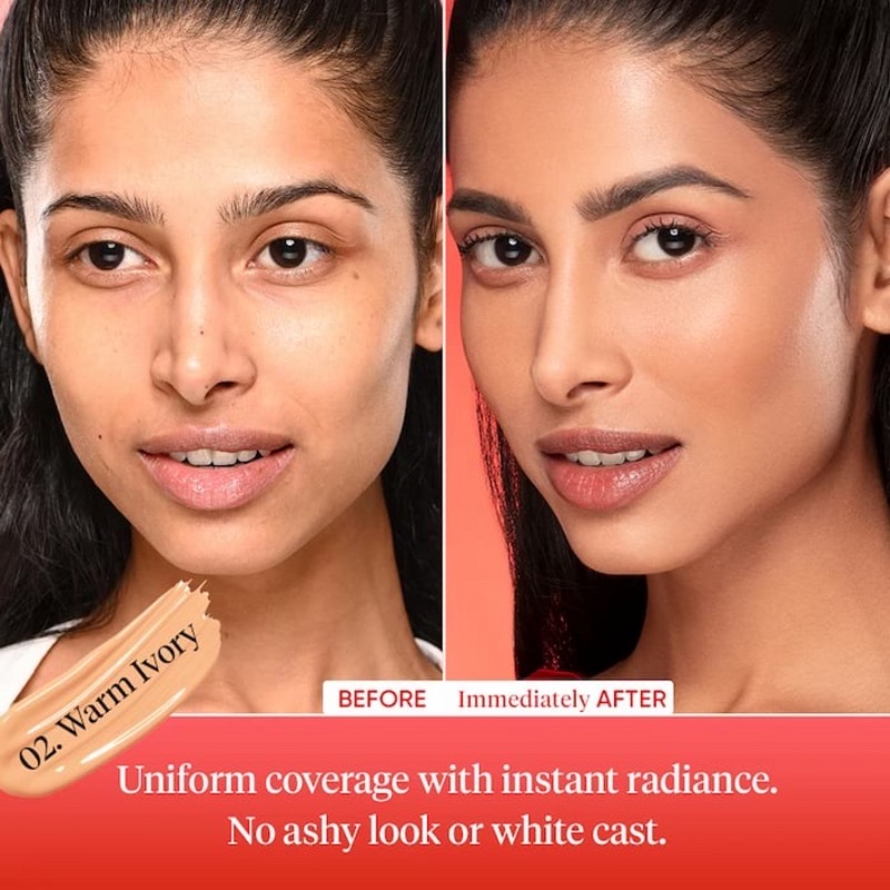 Strawberry Dew Tinted Sunscreen SPF 50+ PA++++ : 02 warm ivory - Image 2