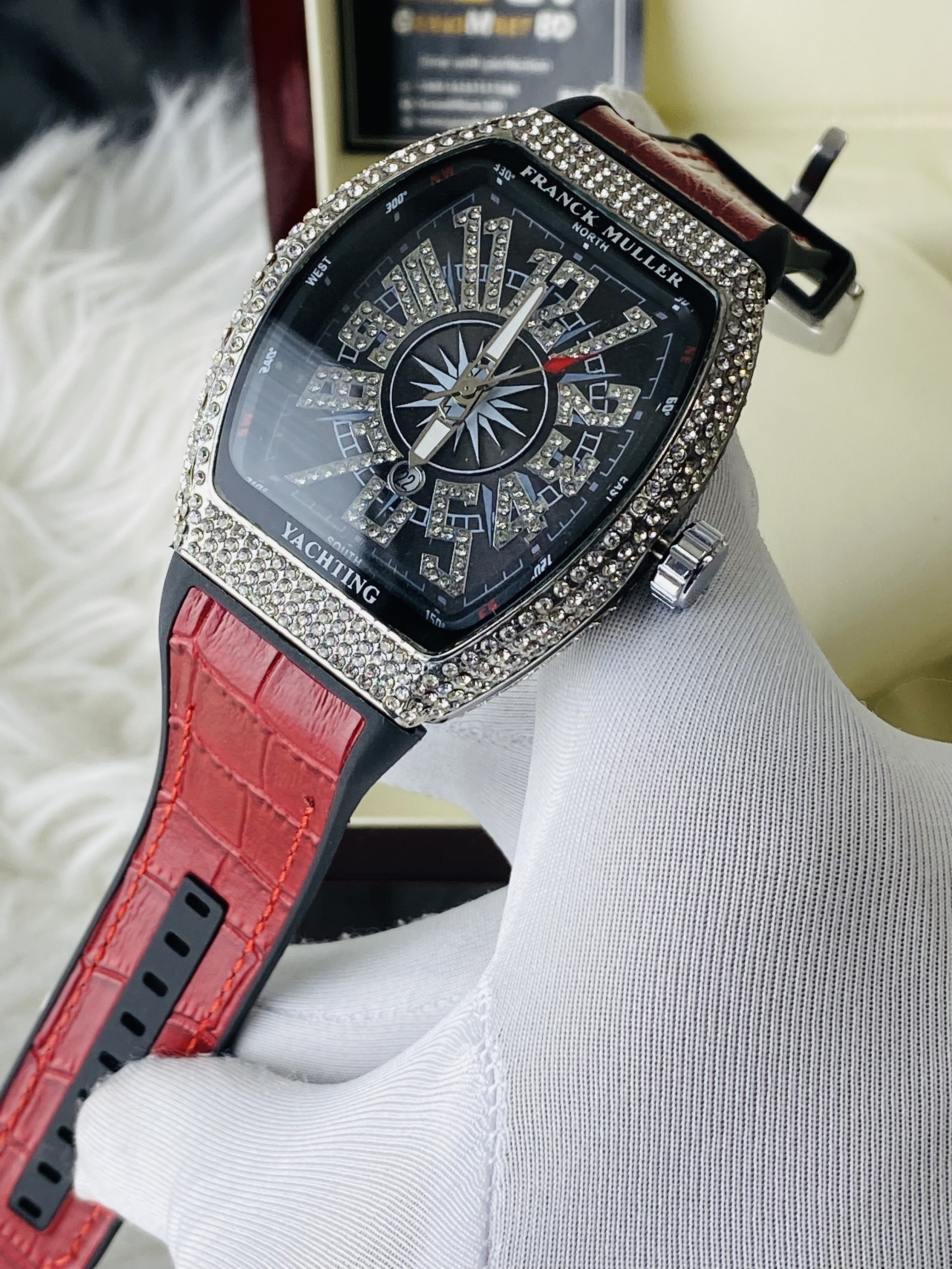 Franck Muller  || Stone || Red strap