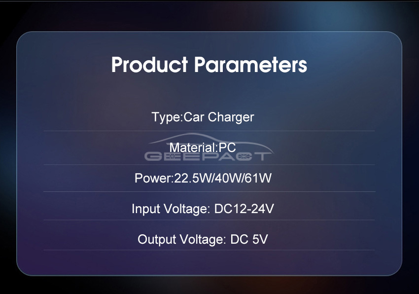 Geepact Car Charger QC4.0PD Lighter_img_10