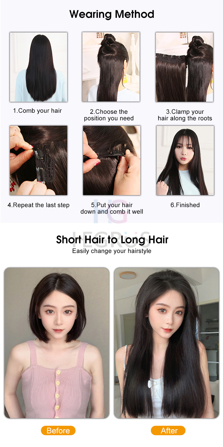 HEGRUS 60CM Wig Natural Wig Pad_img_7
