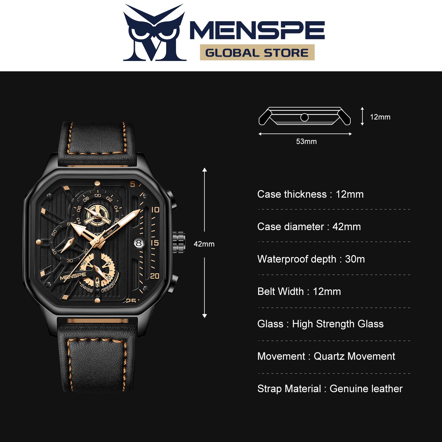 MENSPE Men's Watches Casuals Fashion_img_2