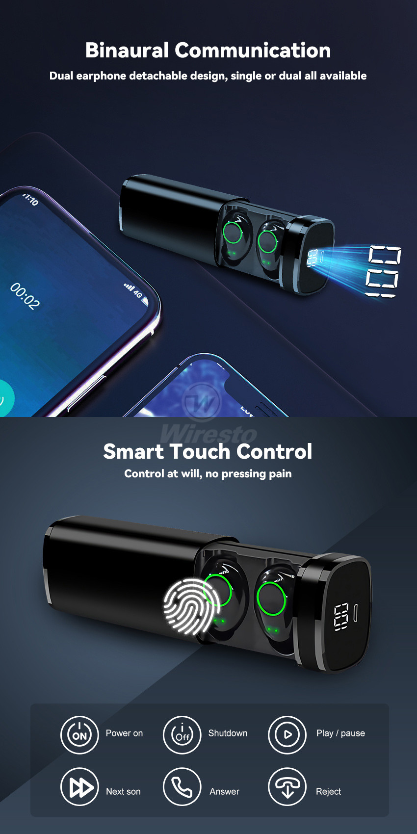 ๐ฐโ
Wiresto TWS Wireless Earphone Bluetooth_img_10
