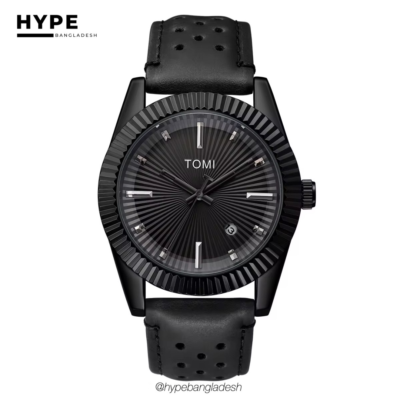 TOMI T-098 Men's Quartz Leather Belt Watch With Date