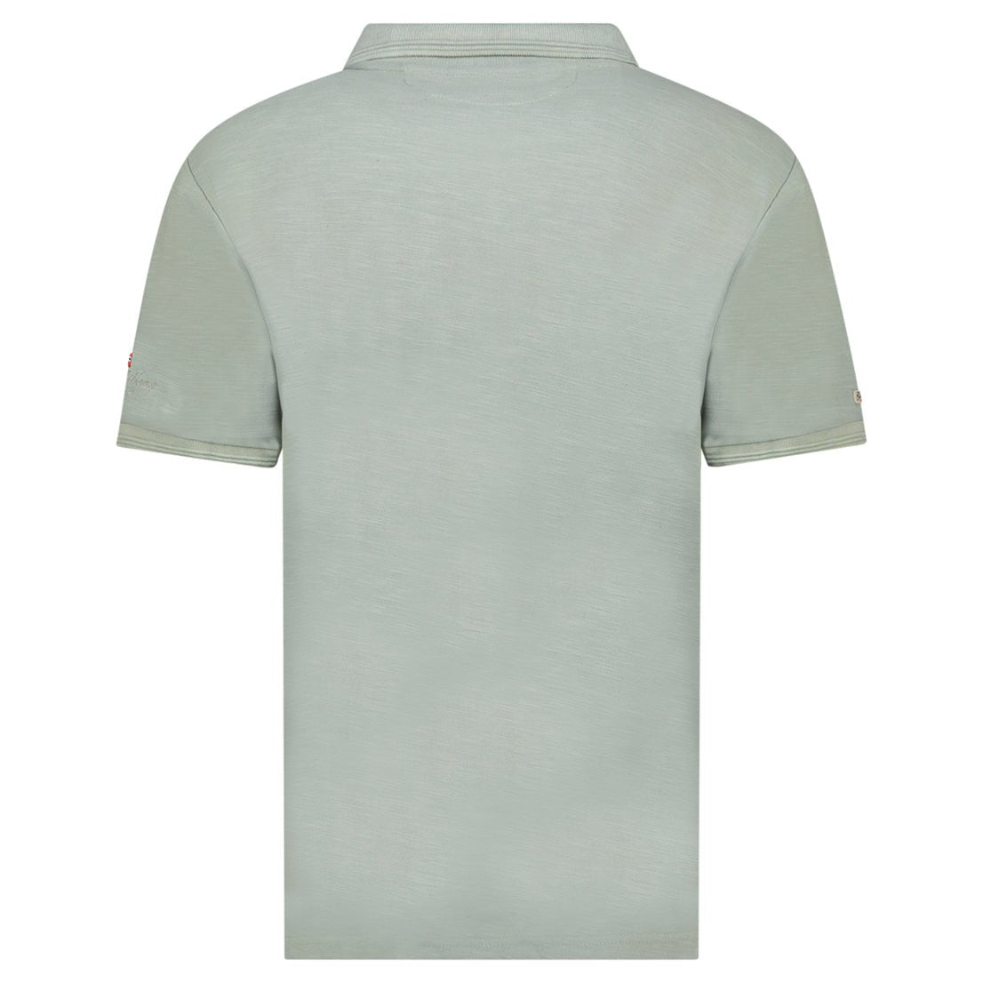 Embroidered polo shirt with flags and short sleeves Olive_img_1