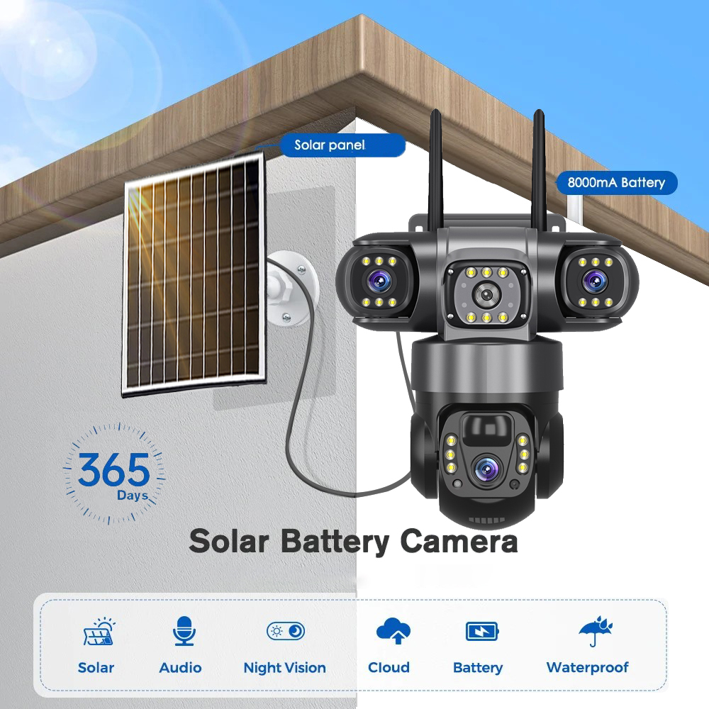 V380 PRO 3 Lens CCTV Outdoor Waterproof Night Vision PTZ Camera 4G_img_2
