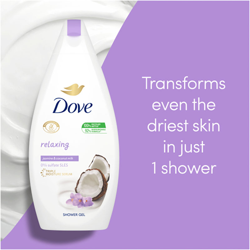 Dove Relaxing Jasmine Petals & Coconut Milk Body Wash – 500ml