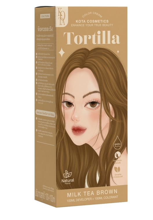 Kota Cosmetics Hair Color Cream Tortilla - Milk Tea Brown_img_0