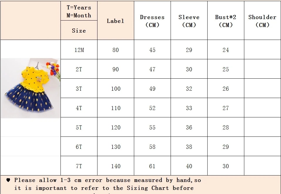 Kids Girls Cherry Love Print Short Sleeve Princess Dress (6 months to 7 years)_img_9