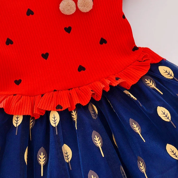 Kids Girls Cherry Love Print Short Sleeve Princess Dress (6 months to 7 years)_img_7