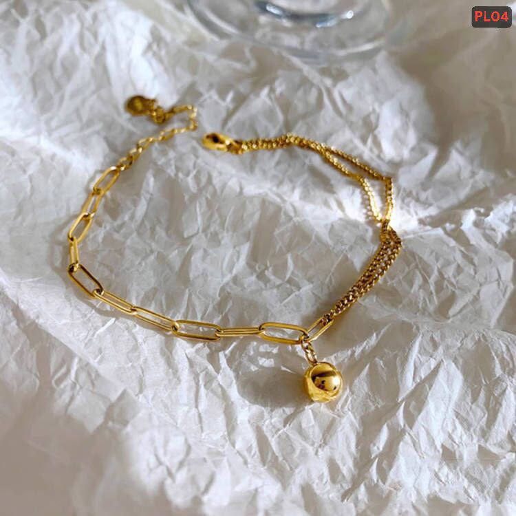 High-grade stitching chain gold ball anklet payel PL05(Materials: Stainless steel Color guarantee)_img_2