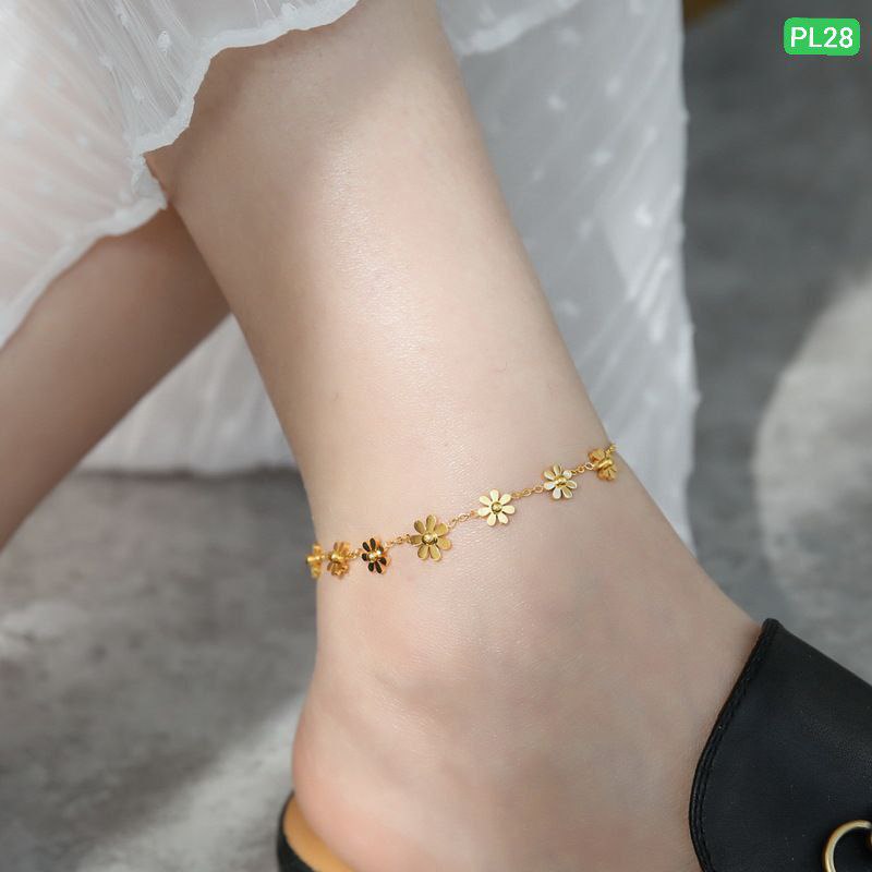 7 Flower Stainless steel Anklet Payel PL28(Materials: Stainless steel Color guarante