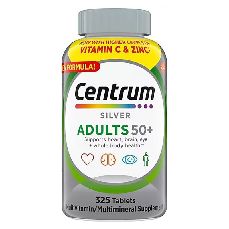 Centrum Silver Multivitamin for Adults 50 Plus, Multivitamin/Multimineral Supplement with Vitamin D3, B Vitamins, Calcium and Antioxidants