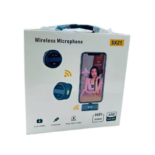 SX21 Wireless Microphone 2.4G Clip-On Type-C Port Smart Noise Reduction Lavalier Wireless Microphone_img_0