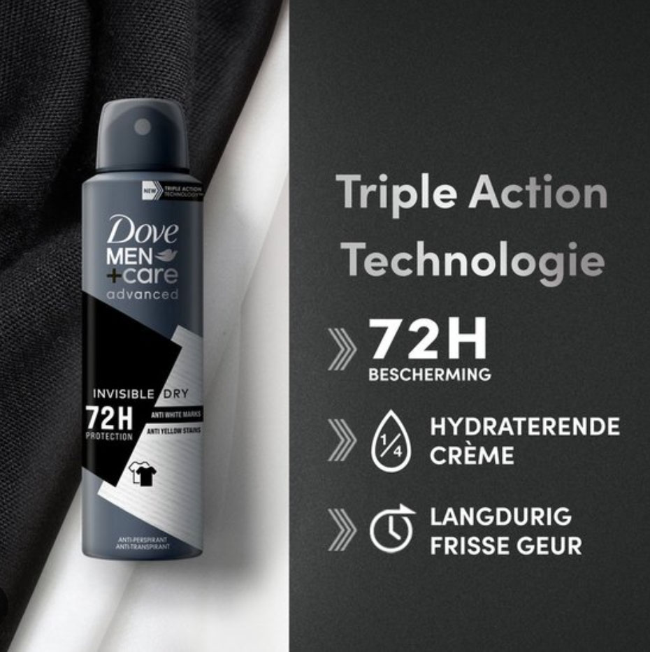 Dove Men+Care Invisible Dry 72H Protection Antiperspirant Spray -150ml_img_1