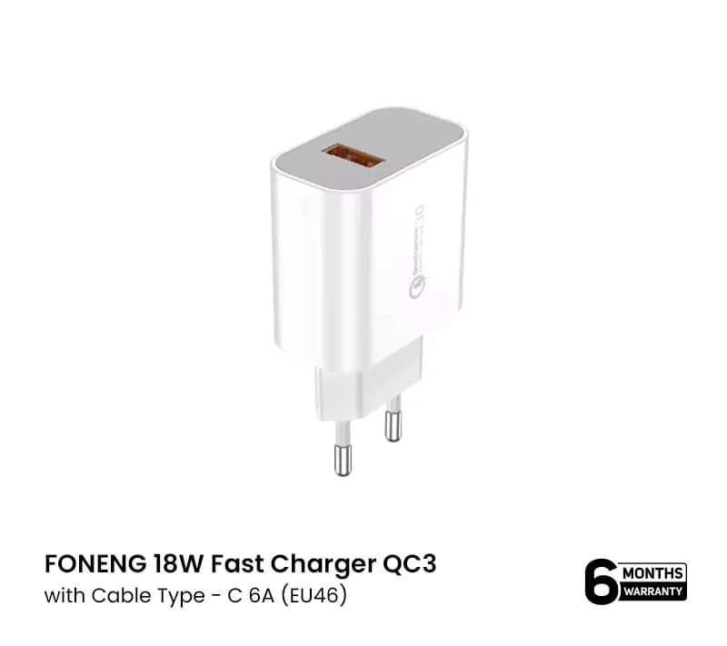 FONENG (EU46) 18W Fast Charger QC3 with Cable Type-C 6A_img_1