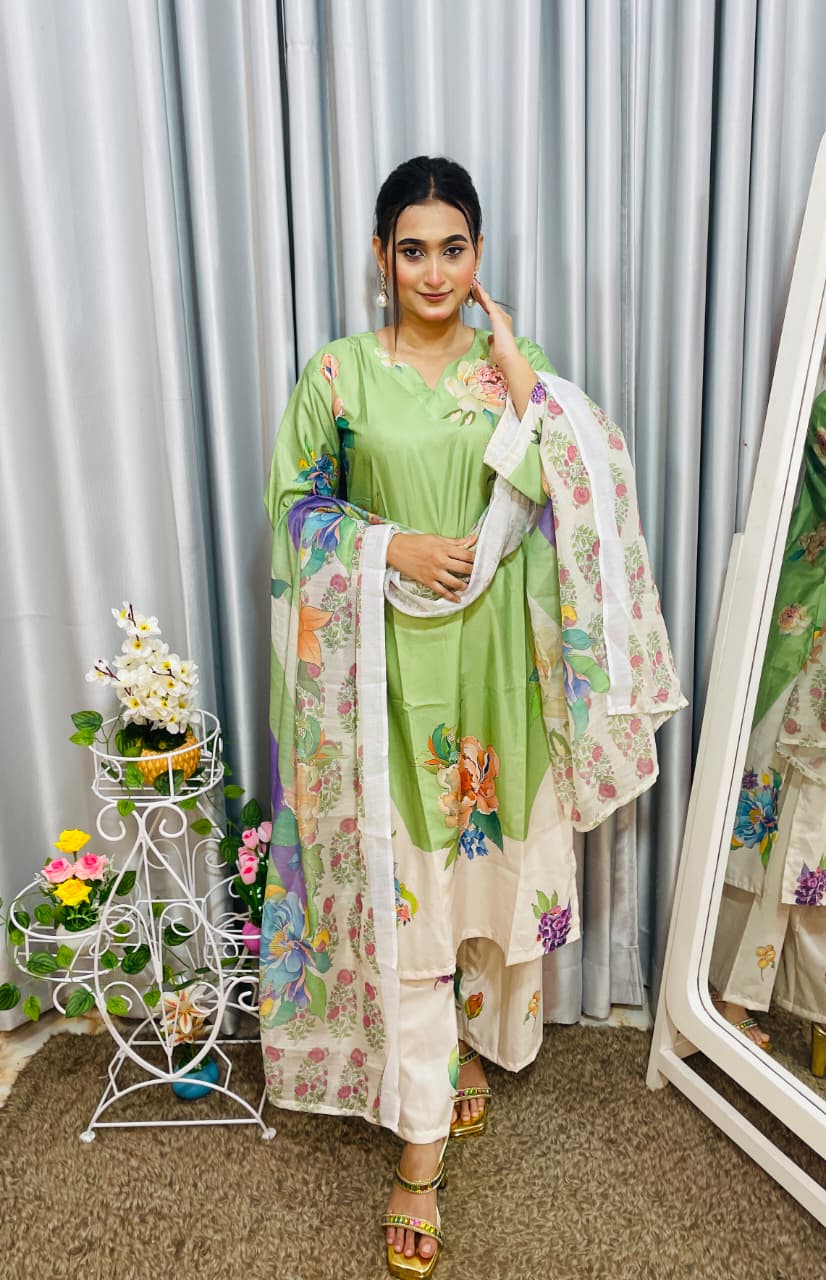 Parrot green Three Piece_img_3