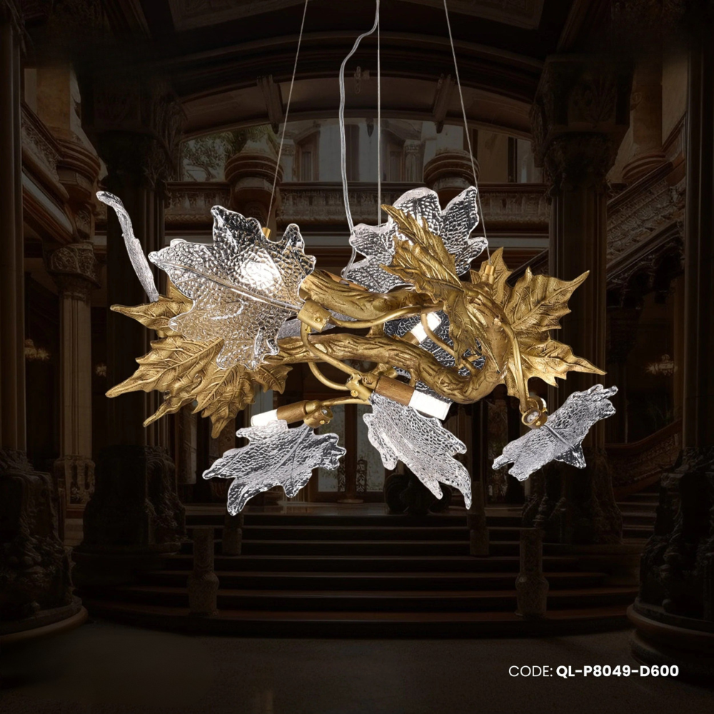 Qulik Crystal Chandelier Stainless Steel K9 Crystal Light Gold Finish Chandelier Modern LED Crystal Ceiling Light