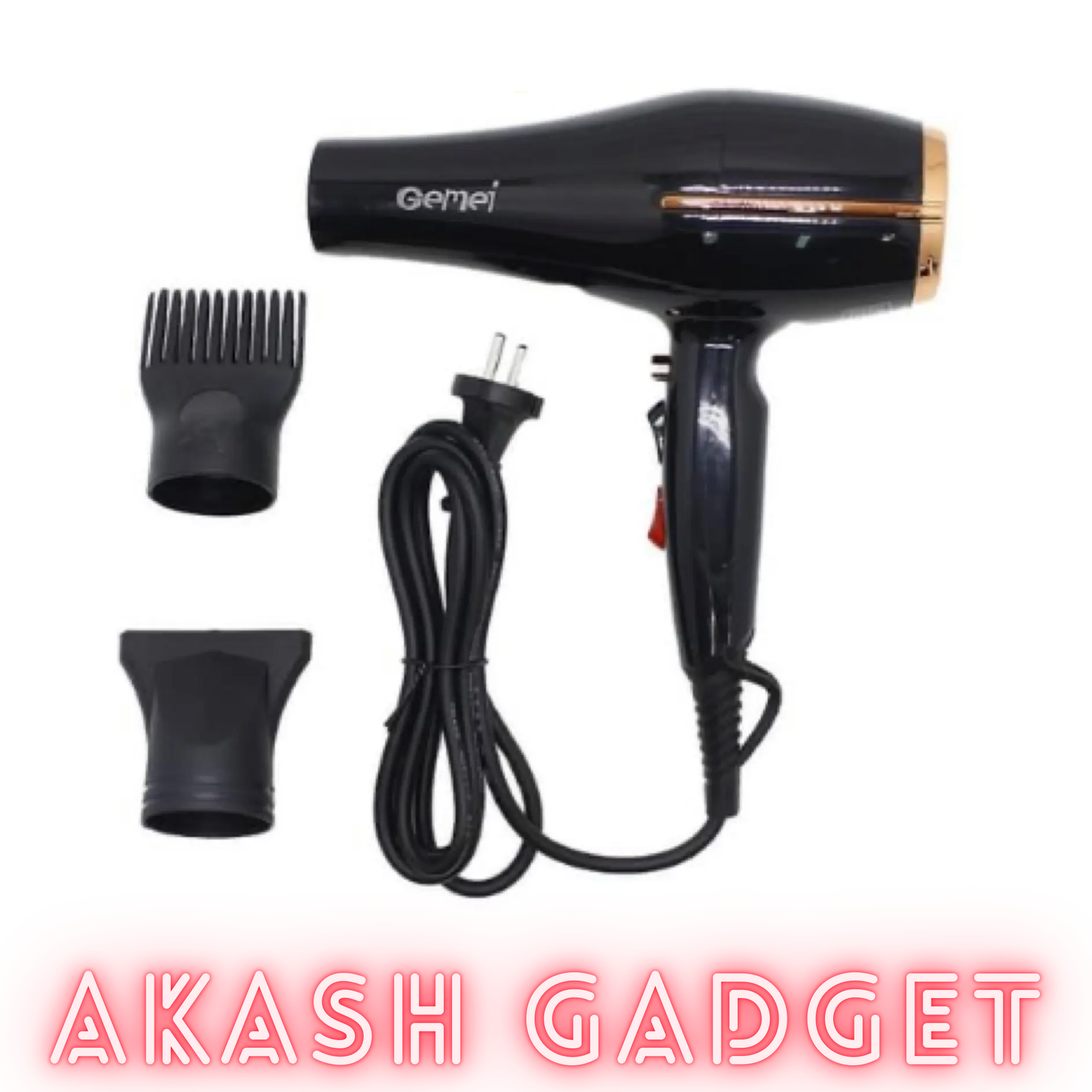 Gemei GM-1780 Professional Hair Dryer | AC Motor 3000W Overheat Protection_img_5