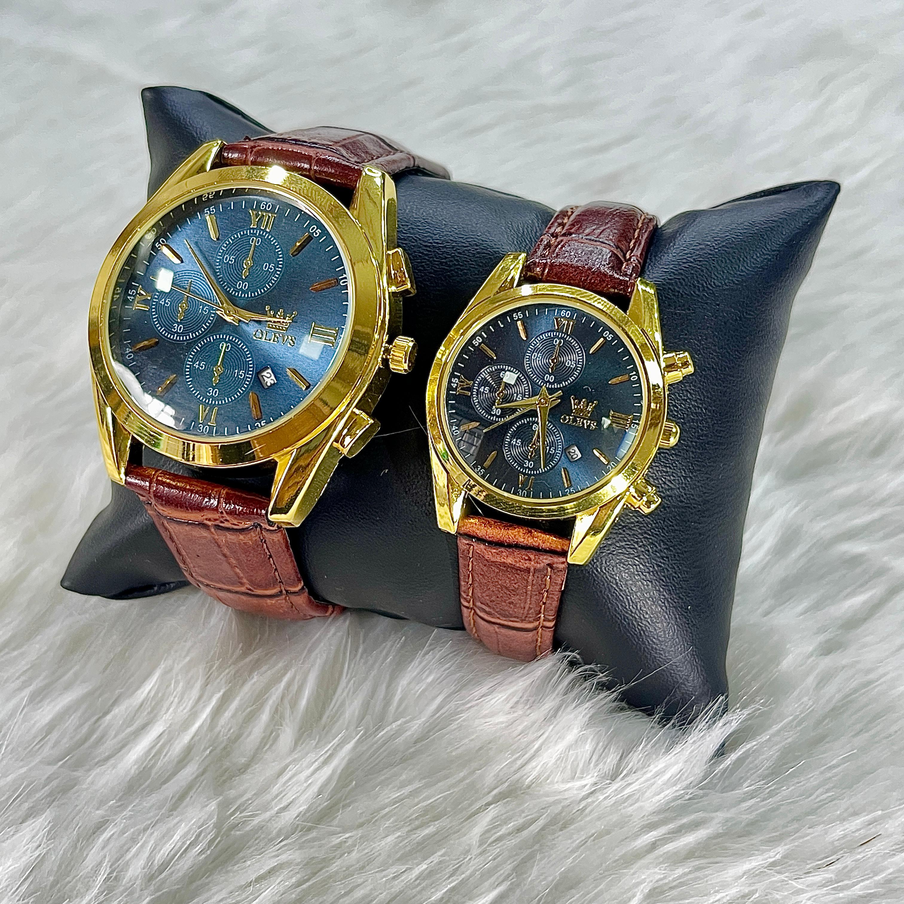 Olevs Casual Couple Watch Quartz Wrist watch - Image 1