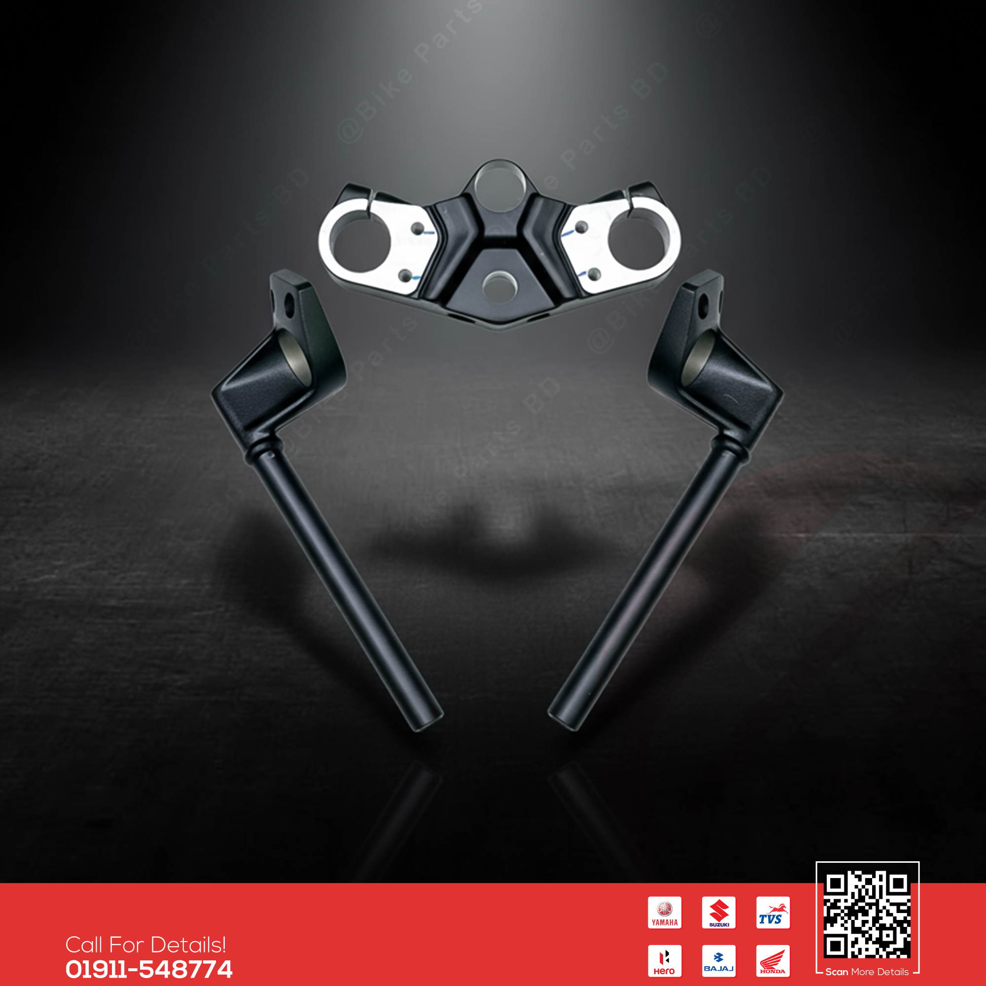 Handle with Handle Plate for Suzuki Gixxer SF (New Model) bike.