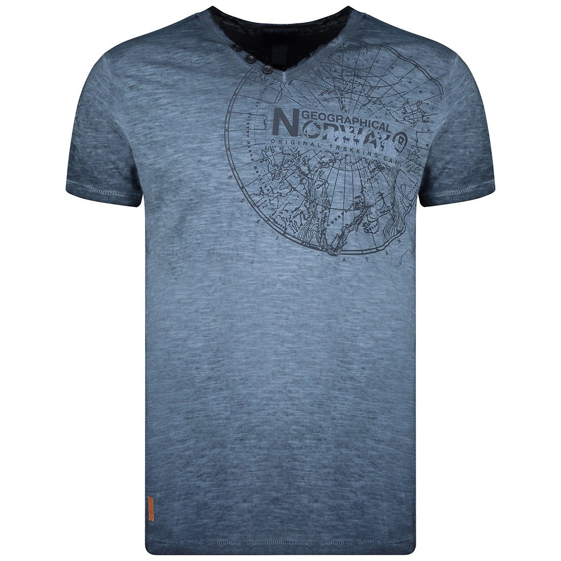 V-neck short-sleeved T-shirt Navy_img_1