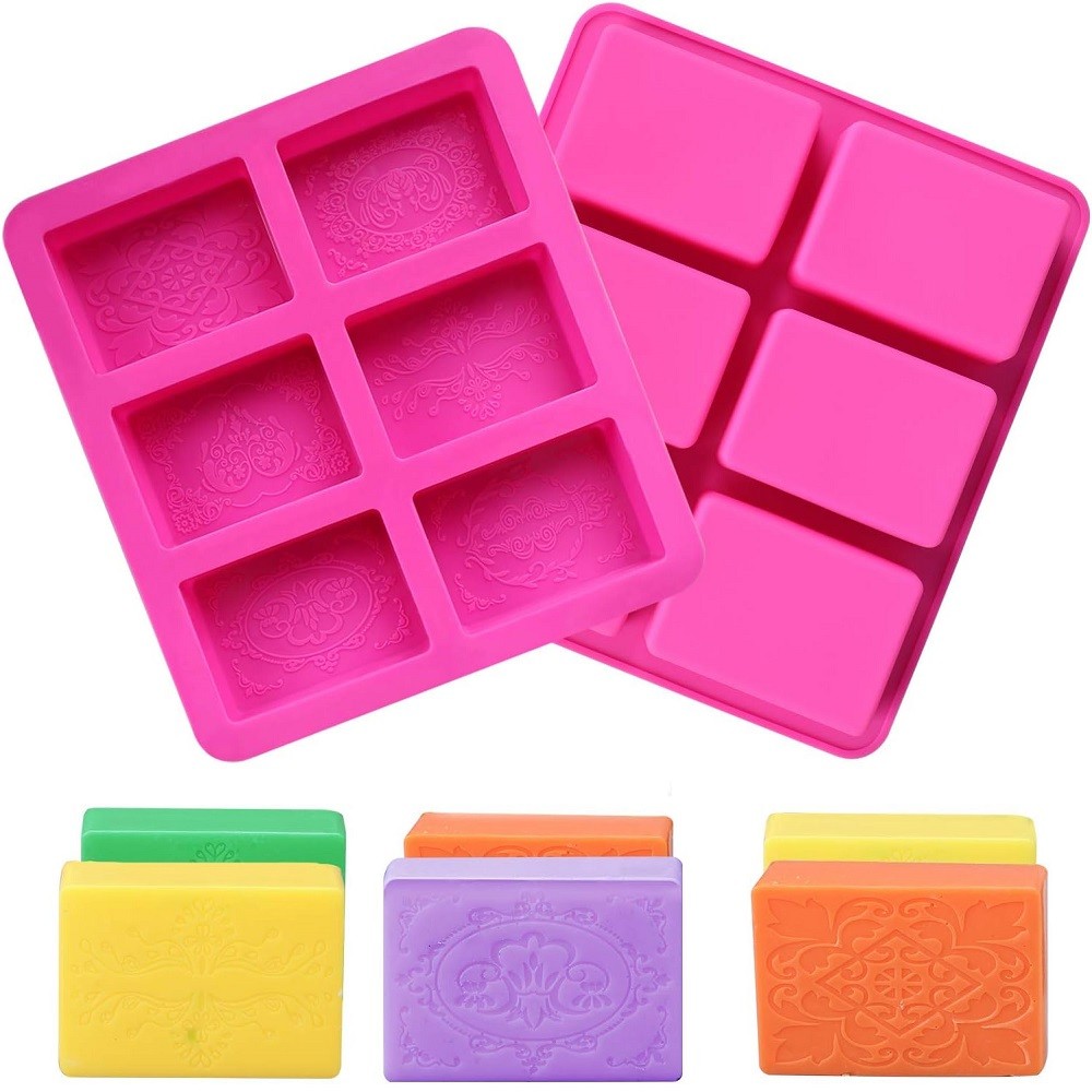 1Pcs Silicone Handmade Soap Mold, DIY Silicone Mold, Soap Making Accessories, DIY Handmade Soap Mold 6 Cavity Silicone Soap Mold