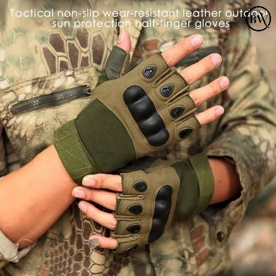 Premium Riding Half Finger Hand Gloves Okkley Brand_img_4
