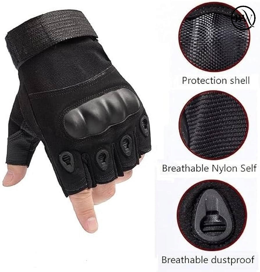 Premium Riding Half Finger Hand Gloves Okkley Brand_img_2