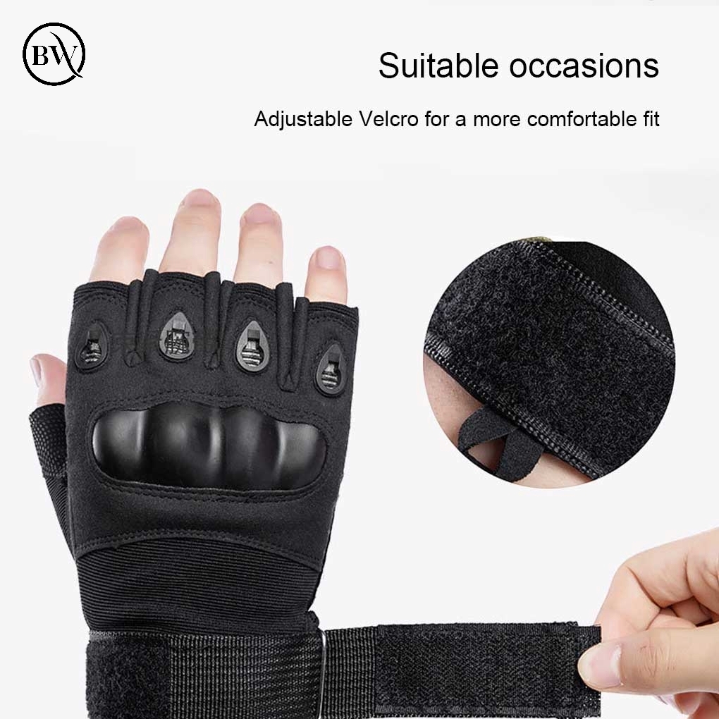 Premium Riding Half Finger Hand Gloves Okkley Brand_img_4