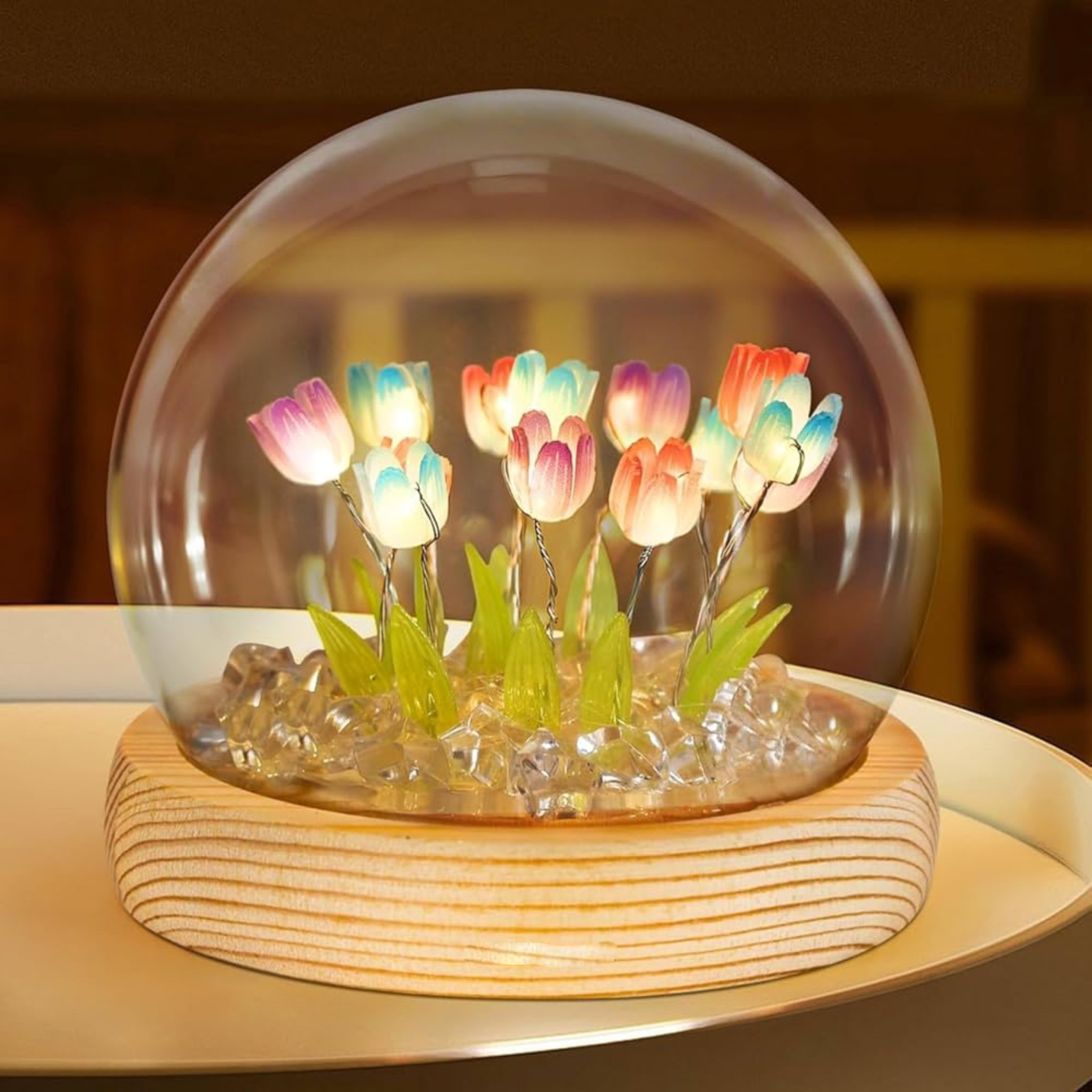 Tulip Night Light Decorative LED Flower Bedside Lamp_img_0