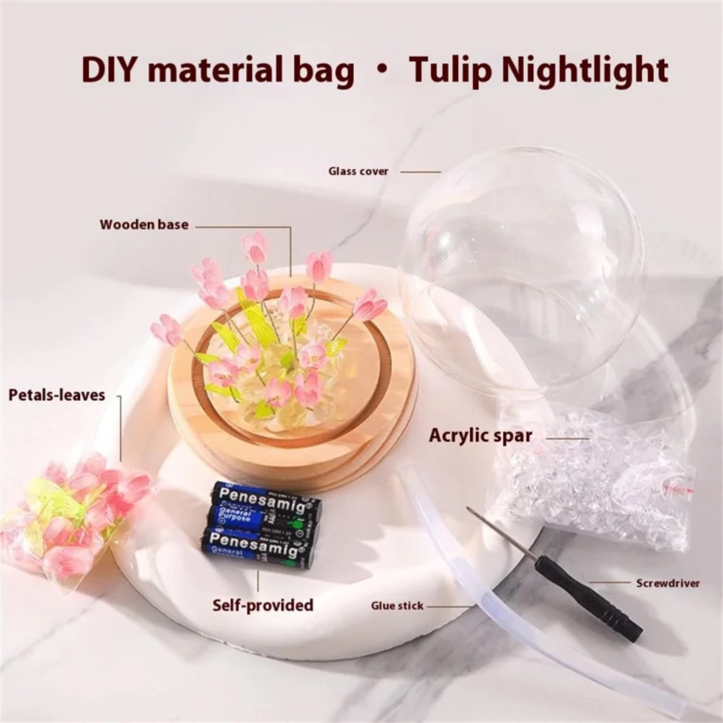 Tulip Night Light Decorative LED Flower Bedside Lamp_img_8