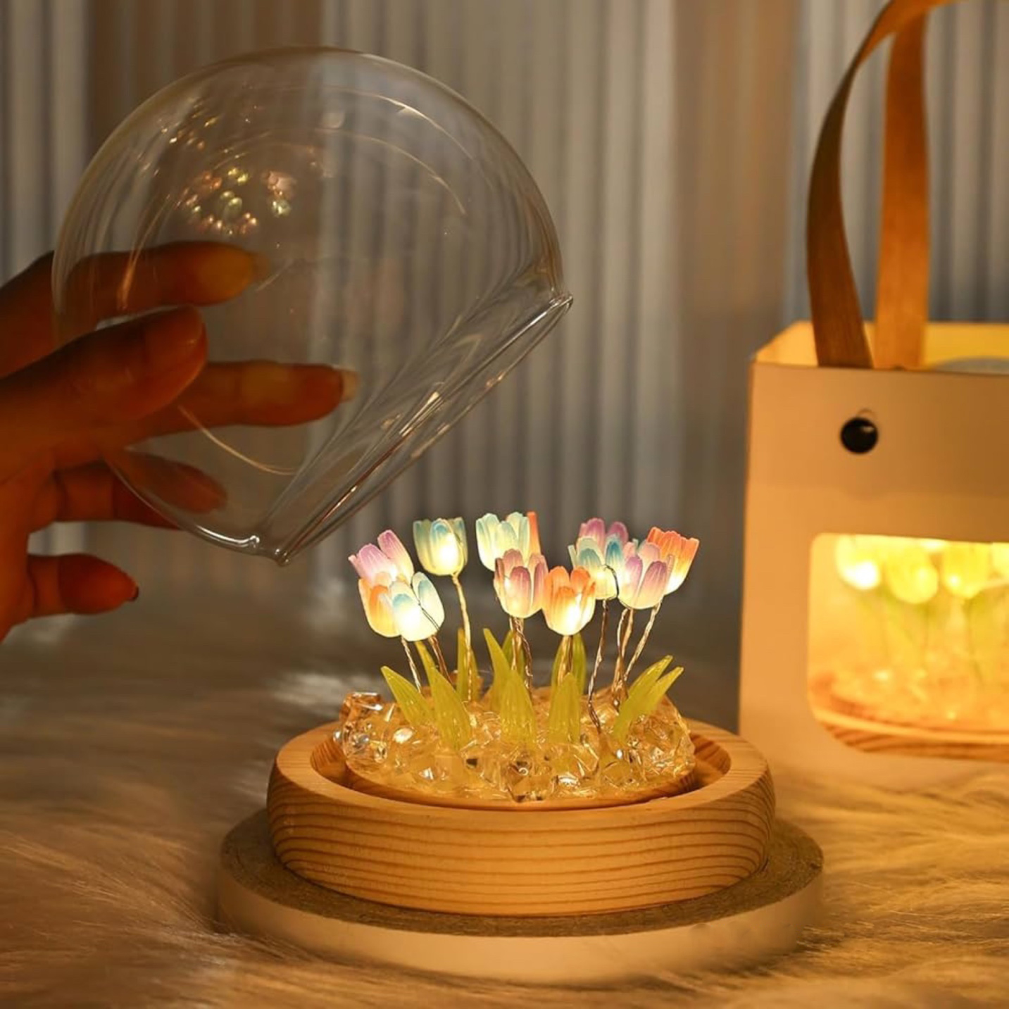 Tulip Night Light Decorative LED Flower Bedside Lamp_img_3