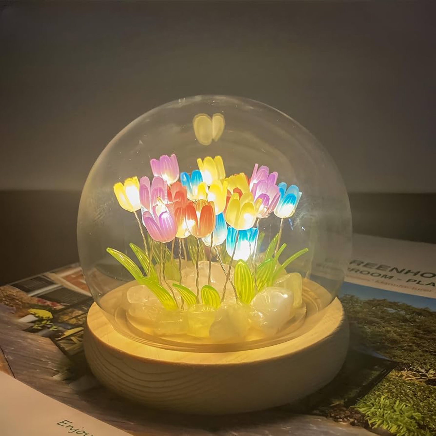 Tulip Night Light Decorative LED Flower Bedside Lamp_img_7
