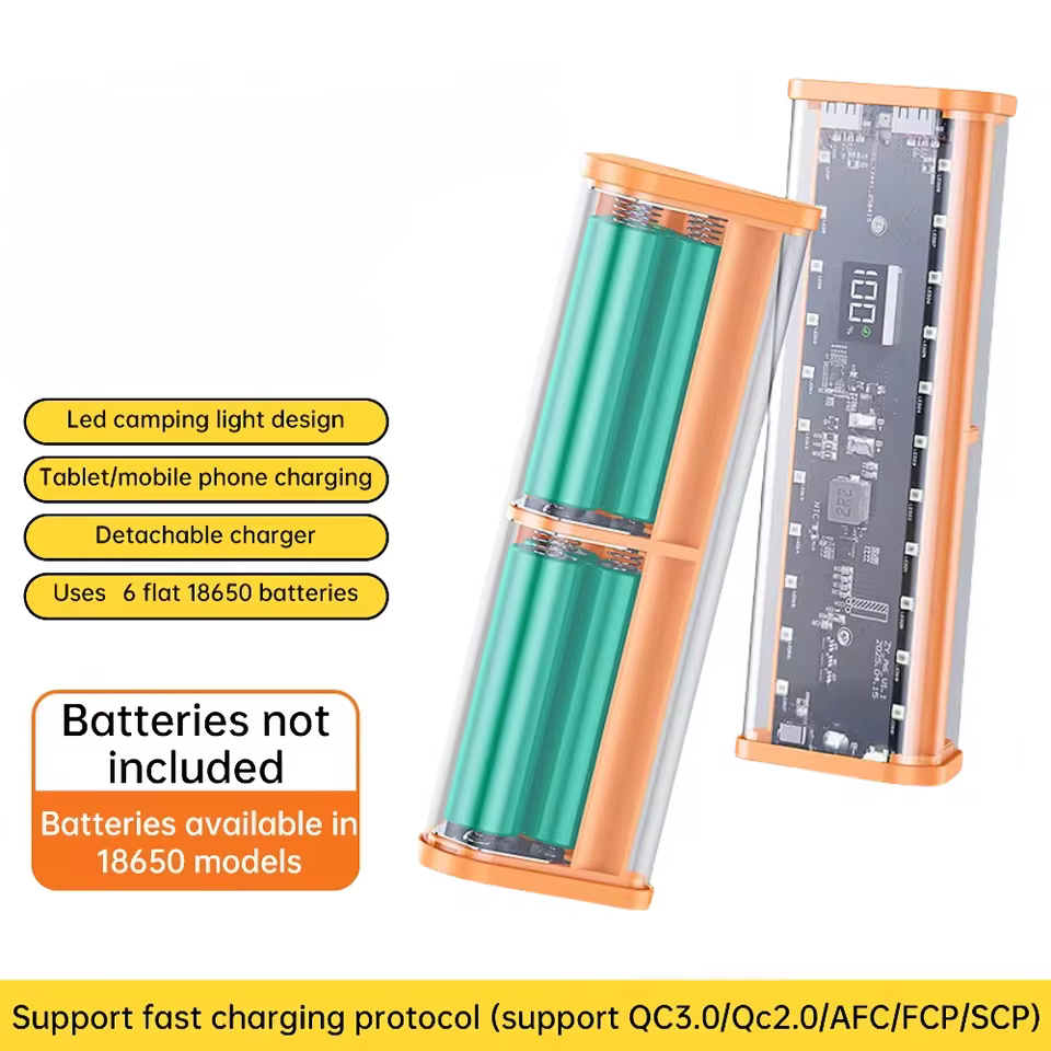 Fast Charging 6PCS 18650 Battery Power Bank Case with White LED Light_img_11