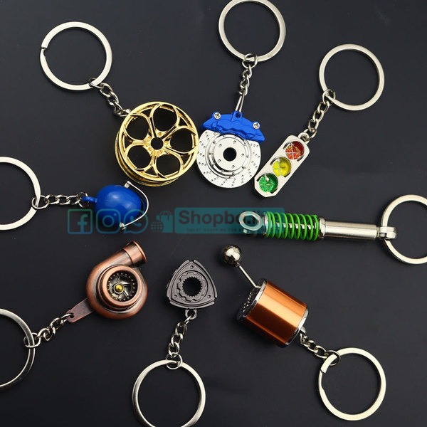 Functionable Keychain Metal Key Ring - Traffic Brake Rotor Turbo Turbine Shock Absorption Wheel Ancient Wrench Gear | Unique Gift for Bike Car Lovers | Price in BD_img_3