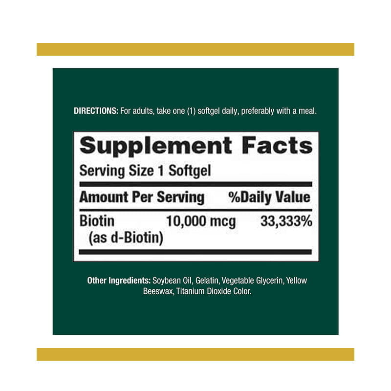 Nature’s Bounty Biotin 10000 mcg_img_1