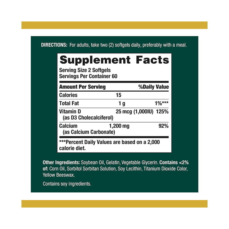 Nature’s Bounty Calcium 1200mg + Vitamin D3_img_1