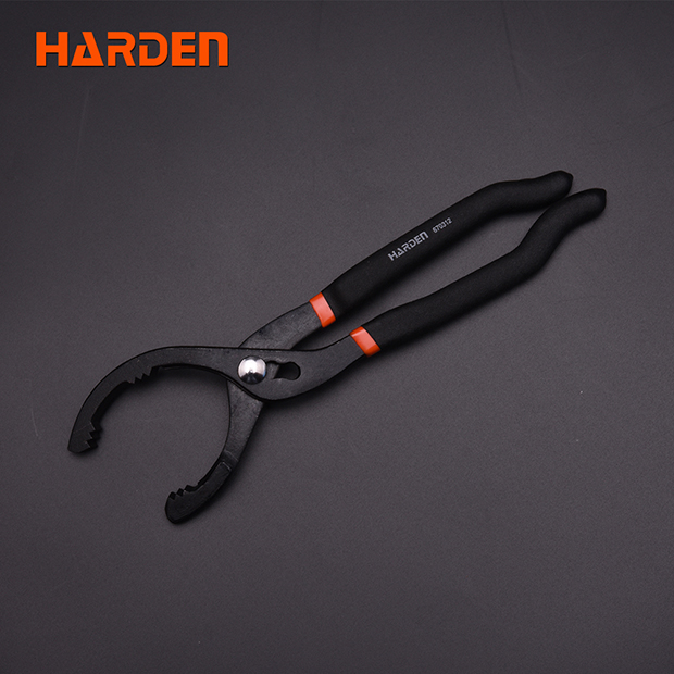 HARDEN 670312 Oil Filter Wrench  – 12", Adjustable 63.5–115mm, Forged Steel Heavy-Duty Tool; Model: 670312