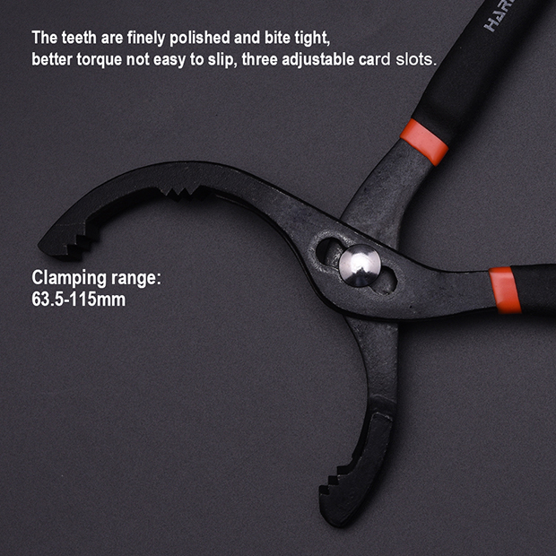 HARDEN 670312 Oil Filter Wrench  – 12", Adjustable 63.5–115mm, Forged Steel Heavy-Duty Tool; Model: 670312_img_2