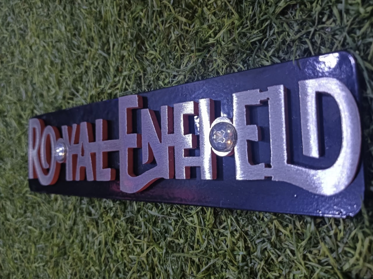 Premium Front Name Plate Board For Royal Enfield All Model_img_0